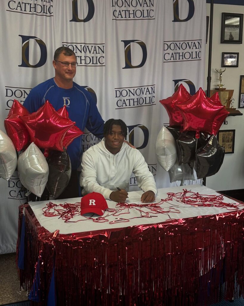 Donovan Catholic's Michael Thomas III signed with Rutgers (Photo courtesy of Dan Curcione)  - Michael Thomas