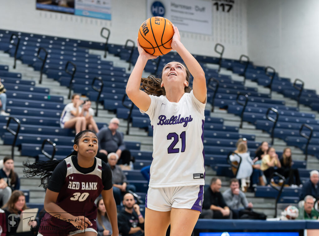 Senior Sylvie Notine against Red Bank in the WOBM Christmas Classic. 12/30/24 - Photo by Tom Smith - RFH Sylvie Notine