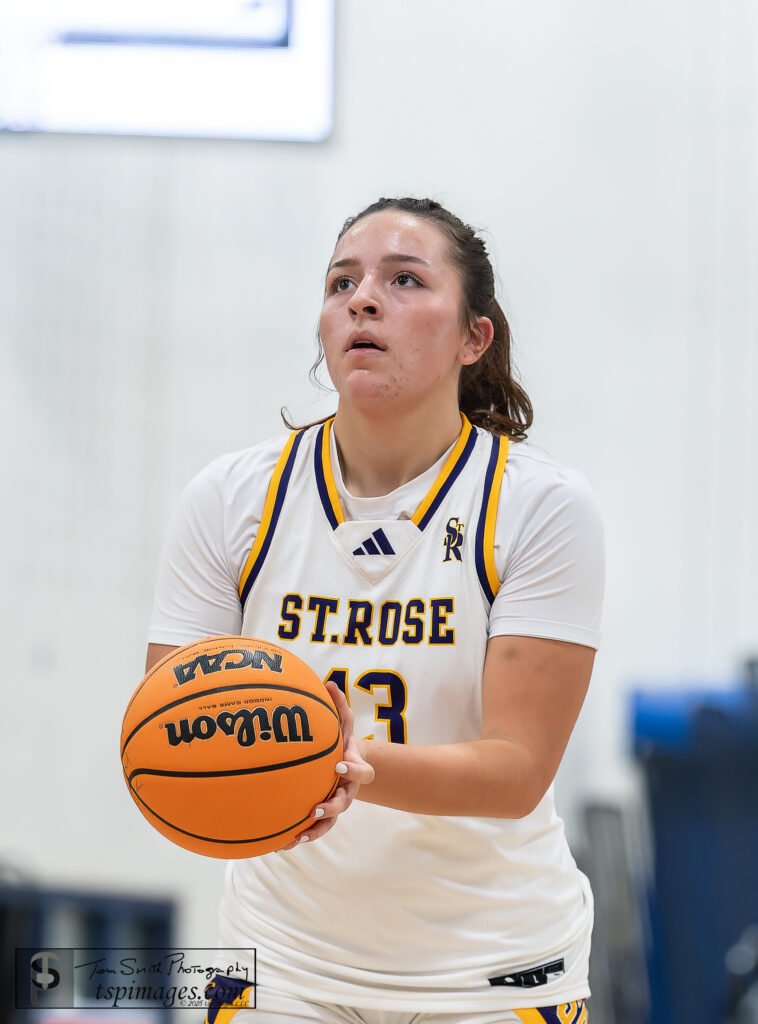 Gianna Rodriguez provided a spark off the bench for St. Rose in SCT semifinal round at RW Barnabas Arena. Photo by Tom Smith - SCT Semi St Rose Gianna Rodriguez