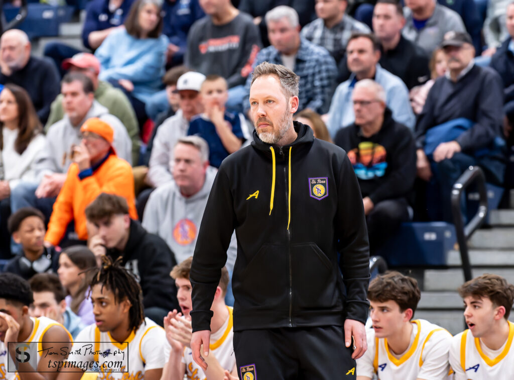 St. Rose head coach Brian Lynch and his Purple Roses will take on his alma mater CBA and former teammate Geoff Billet in the SCT final. (Photo: Tom Smith | tspimages.com) - St. Rose head coach Brian Lynch