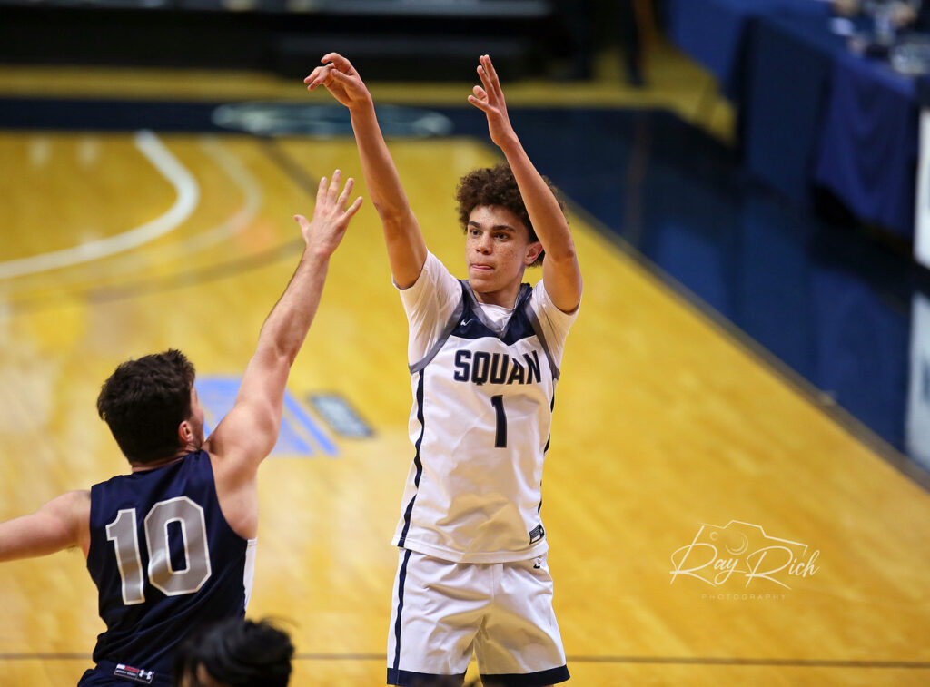 Darius Adams during the 2023 Shore Conference Tournament final at Monmouth University. (Photo: Ray Rich Photography) - Darius Adams