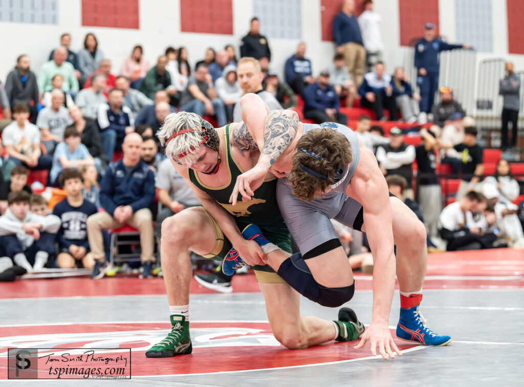 Brick Memorial senior Harvey Ludington became one of just 11 wrestlers in Shore Conference history to win four Region titles. (Photo by Tom Smith/tspsportsimages.com) 