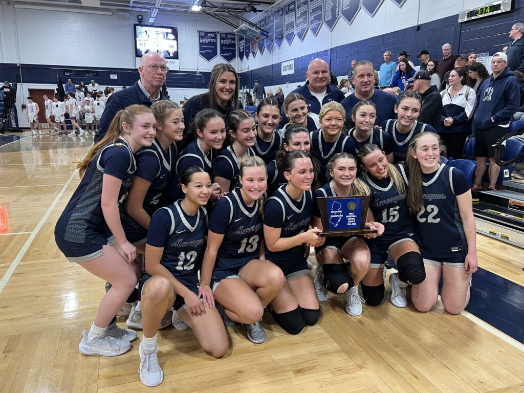 Manasquan celebrates its second straight Central Jersey Group 2 title. (Photo: Matt Manley) - Manasquan CJ 2 Champs