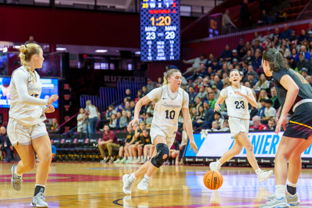 Olivia Shaughnessy scored 8 points in the 3rd quarter in the Group 2 Championship game at Rutgers University on 03/16/25. Photo by Patrick Olivero - ManasquanGirls_StateChampionship_3-16-25_Samples-09