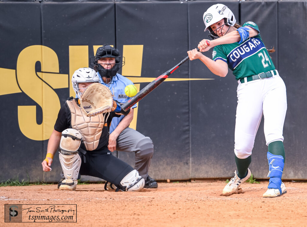 CN Angela Sasso 2 - Shore Sports Insider Angela Sasso hitting against St. John Vianney on 4/22/25. Photo by Tom Smith - CN Angela Sasso 2