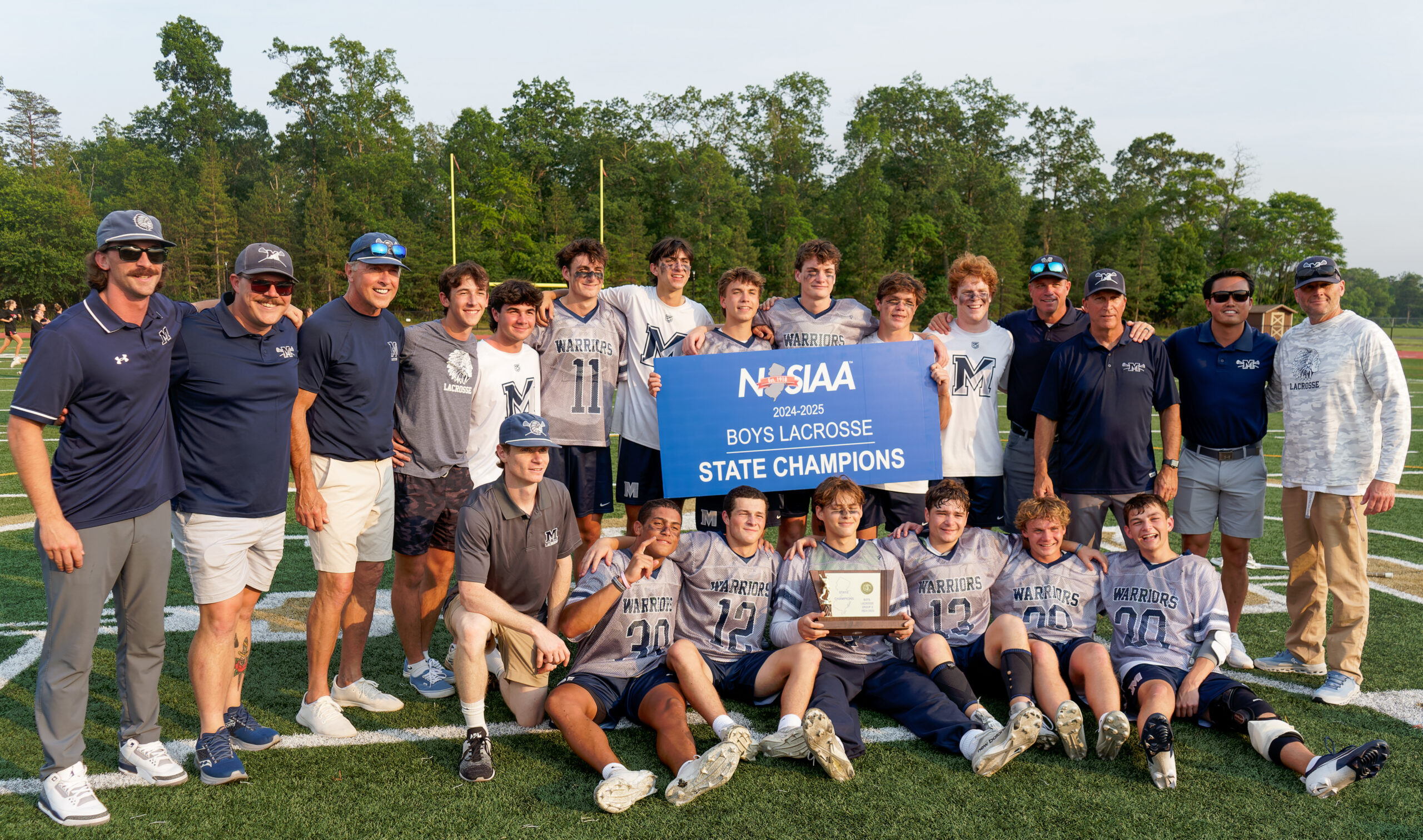 Manasquan boys lacrosse 2025 seniors - Shore Sports Insider Manasquan's seniors celebrate the 2025 Group 2 championship victory. (Bob Badders | rpbphotography.com) - Manasquan boys lacrosse 2025 seniors