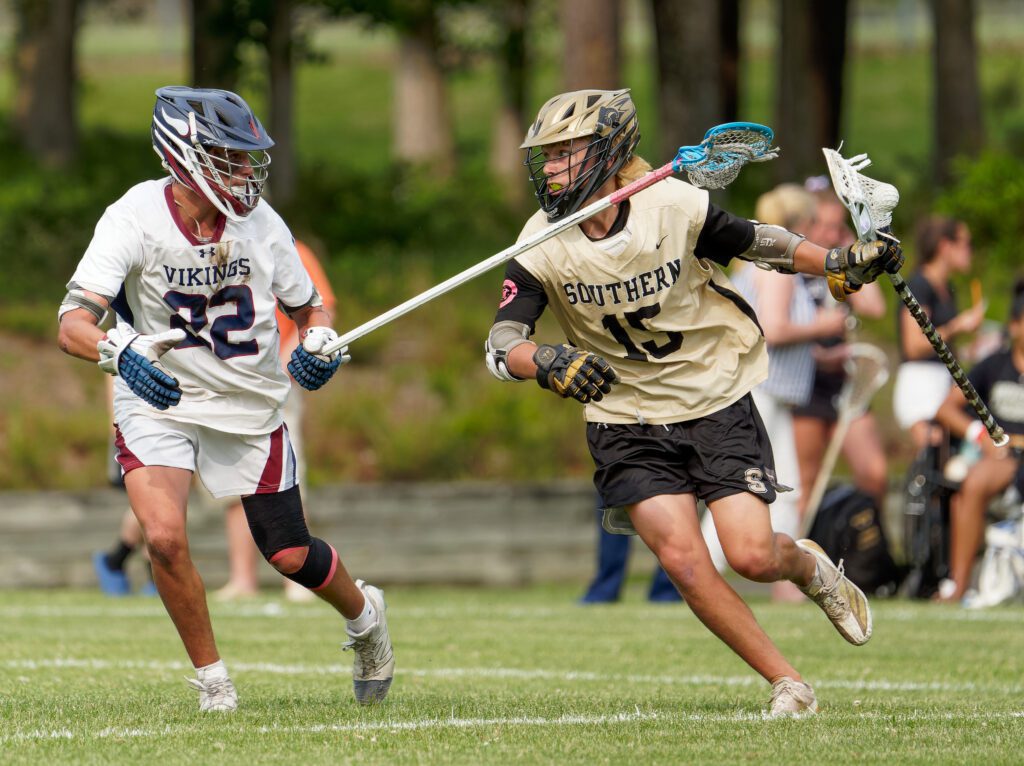 Kyle Sininsky, Southern boys lacrosse - Shore Sports Insider Sophomore midfielder Kyle Sininsky scored two goals and dished out three assists during Southern's 10-8 win over Eastern in the NJSIAA South Group 4 boys lacrosse sectional semifinals on Thursday, June 5, 2025 in Stafford Township. (Bob Badders | rpbphotography.com) - Kyle Sininsky, Southern boys lacrosse