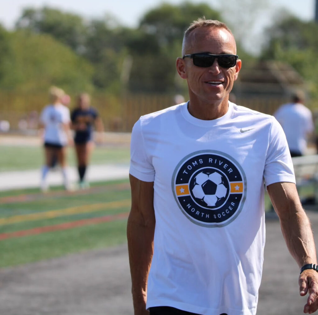 Michael Henry Veracierta - Shore Sports Insider Coach Michael Veracierta on the sidelines for Toms River North. Photo provied by Madison Veracierta - Michael Henry Veracierta