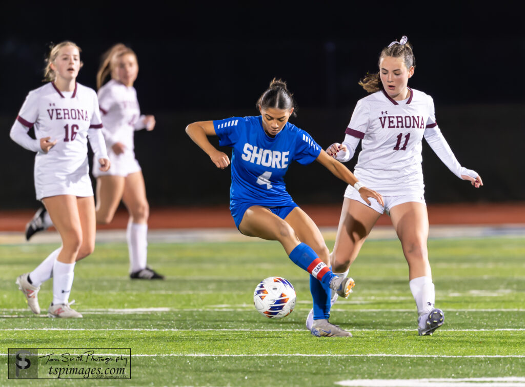 S Jenna Eichenbaum 2 - Shore Sports Insider Jenna Eichenbaum scores two goals in the Group 1 Championship for Shore Regional against Verona. 11/23/25 Photo by Tom Smith - S Jenna Eichenbaum 2