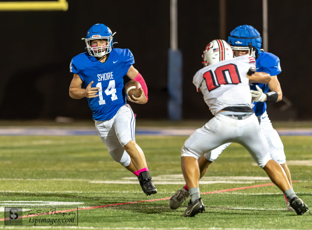 Logan Clark Shore Regional - Shore Sports Insider Shore Regional quarterback Logan Clark. (Photo by Tom Smith/tspimages.com) - Logan Clark Shore Regional