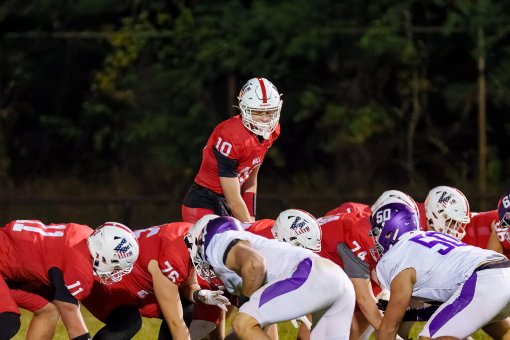 SSI_RFH_v_Wall_11-7-25_Samples-26 - Shore Sports Insider Brian McKenna was convinced by his teammates to come out for football as a senior and has been a key member of a team playing for a state sectional title. (Photo by Patrick Olivero) - SSI_RFH_v_Wall_11-7-25_Samples-26