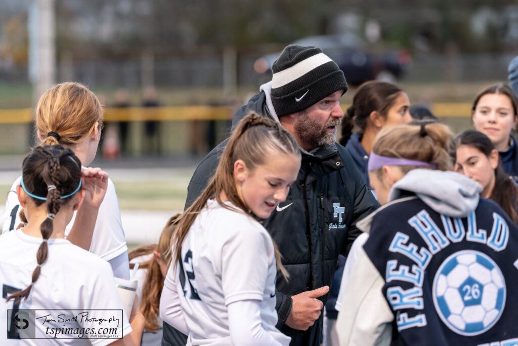 Coaches-1 - Shore Sports Insider During the Howell vs Freehold Township NJSIAA CJ G4 Sectional Semi-Final Soccer Match at the Howell HS Field in Howell, New Jersey. 11/12/25 Photo Credit: Tom Smith | tspsportsimages.com - Coaches-1