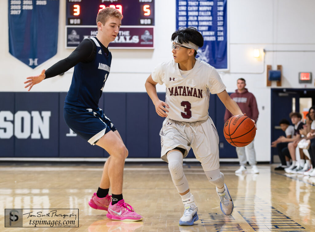 Henry Hudson vs Matawan - Shore Sports Insider Matawan senior Ben Morales, guarded by Henry Hudson's Jack Fitzpatrick. (Photo: Tom Smith | tspsportsimages.com) - Henry Hudson vs Matawan