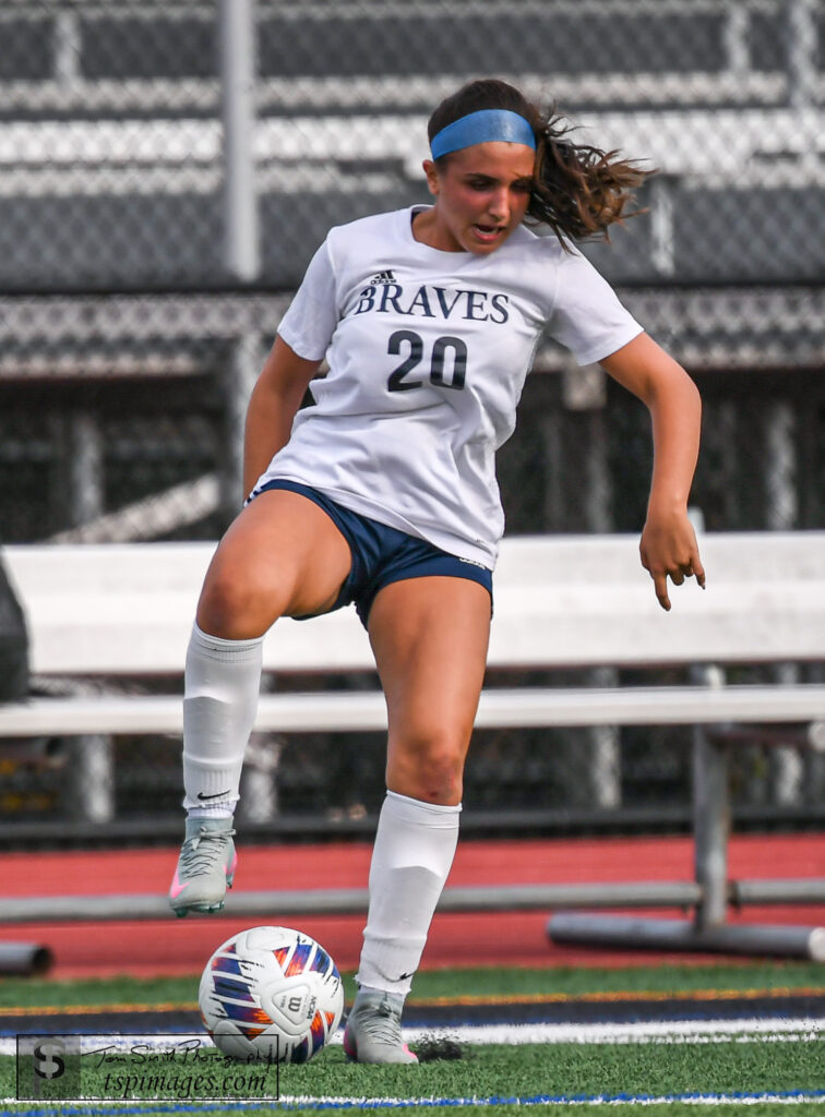 Man Constantina Papadakis - Shore Sports Insider During the Red Bank Catholic vs Manalapan Shore Conference Soccer Match at the Count Basie Field in Red Bank, New Jersey. 9/9/25 Photo Credit: Tom Smith | tspsportsimages.com - Man Constantina Papadakis