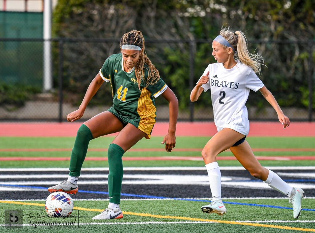 RBC Penny Foye - Shore Sports Insider During the Red Bank Catholic vs Manalapan Shore Conference Soccer Match at the Count Basie Field in Red Bank, New Jersey. 9/9/25 Photo Credit: Tom Smith | tspsportsimages.com - RBC Penny Foye