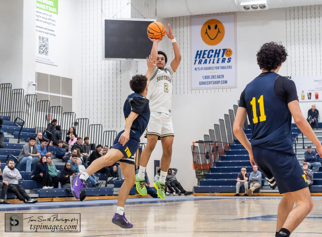 TRN vs Southern - Shore Sports Insider Southern junior Noah Perna fires up a shot. (Photo: Tom Smith | tspsportsimages.com) - TRN vs Southern