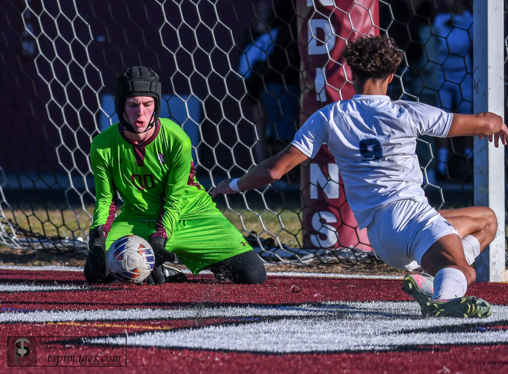 TRS Connor Starr - Shore Sports Insider Toms River South freshman goalkeeper Connor Starr during the Toms River South vs Freehold Township Shore Conference Tournament game at Toms River South High School. (Photo: Tom Smith | tspsportsimages.com) - TRS Connor Starr