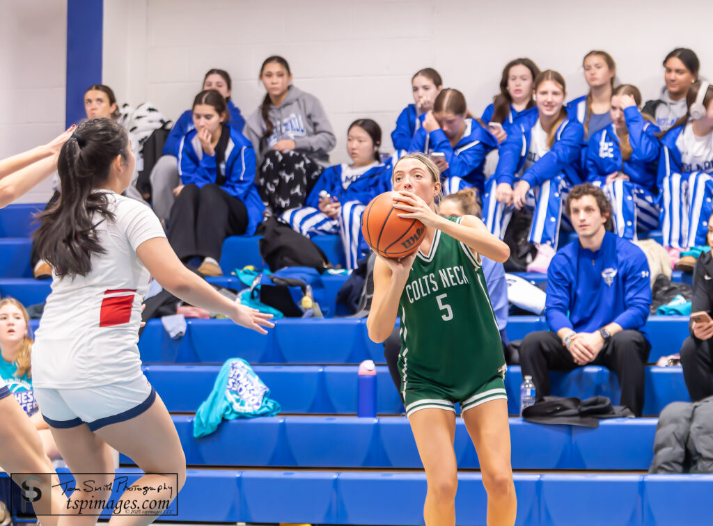 CN Gabby Bryce 2 - Shore Sports Insider Colts Neck's Gabby Brice lines up a jump shot Photo Credit: Tom Smith | tspsportsimages.com - CN Gabby Bryce 2