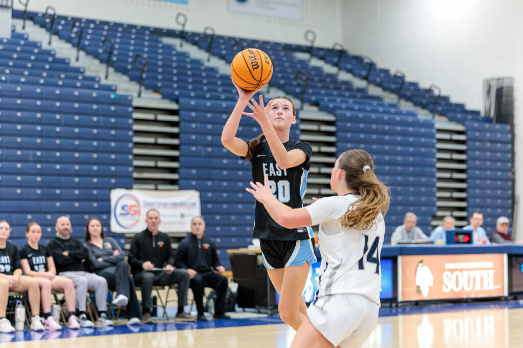 Toms River East Libby Dickman - Shore Sports Insider Toms River East's Libby Dickman puts up a shot (Photo by Patrick Olivero) - Toms River East Libby Dickman