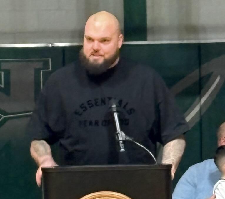 Mike Aaman - Shore Sports Insider Mike Aaman speaks at the induction ceremony. (Photo courtesy of T.J. O'Donnell) - Mike Aaman