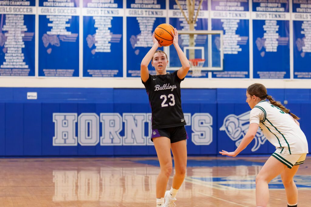 Emerson Gripp scored 6 points in the SCT quarterfinal round at Holmdel HS. 2/14/26 Photo by Patrick Olivero - Emerson Gripp