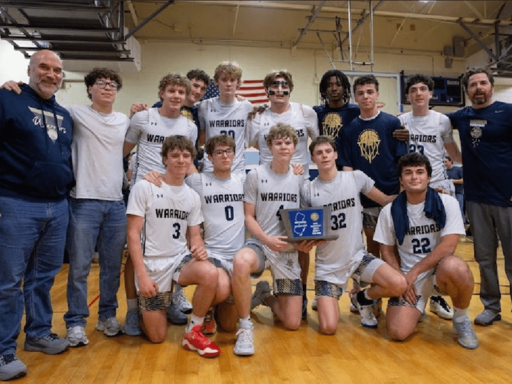 New Egypt wins the South Jersey Group 1 title (Photo provided by New Egypt boys basketball) - New Egypt sectional championship