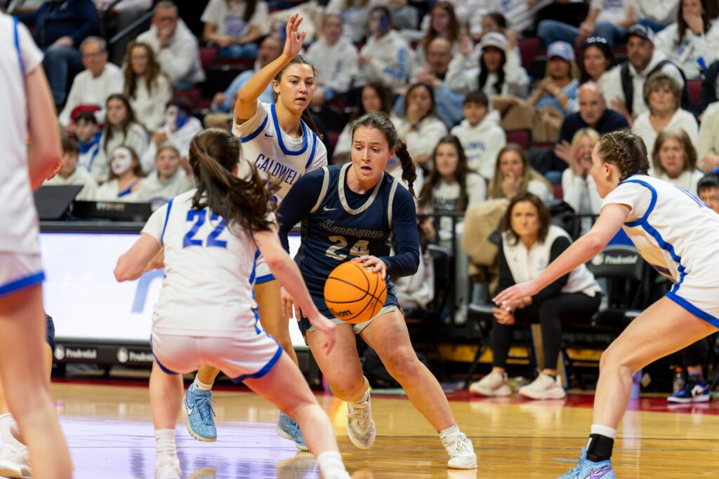 Logan McCarthy grabbed six rebounds and had six assists in the Group 2 championship at Rutgers University. 3/14/26  Photo by Patrick Olivero - Logan McCarthy