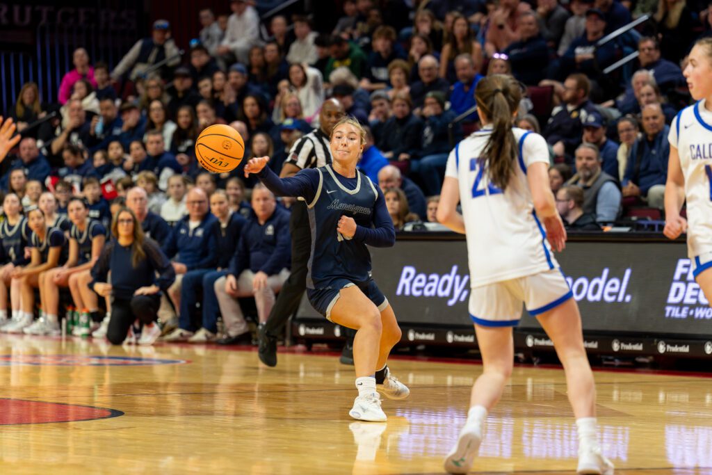 Jordyn Hollawell had 10 assists in the Group 2 championship at Rutgers University. 3/14/26 Photo by Patrick Olivero - SSI_Girls_Basketball_Manasquan_v_Caldwell_3-14-26-5