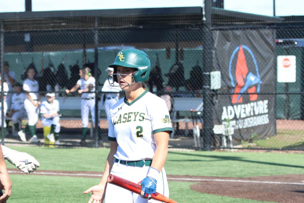 Grace Grimaldi drove in the game winning run in the bottom of the 8th inning against Allentown in the Shore vs CVC at Adventure Crossing. 4/18/26 Photo by Samantha Mayer - Grace Grimaldi