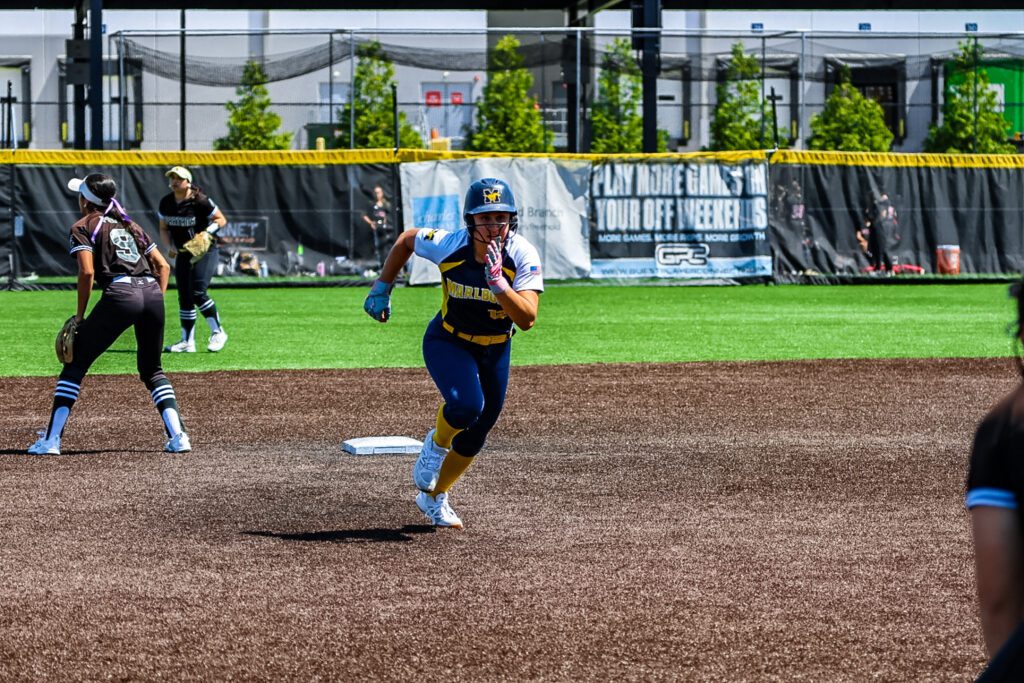 Isabella Wuelfing scored all three runs for Marlboro against Steinert in the Shore vs CVC Challenge at Adventure Crossing. 4/18/26 Photo by Samantha Mayer - Isabella Wuelfing