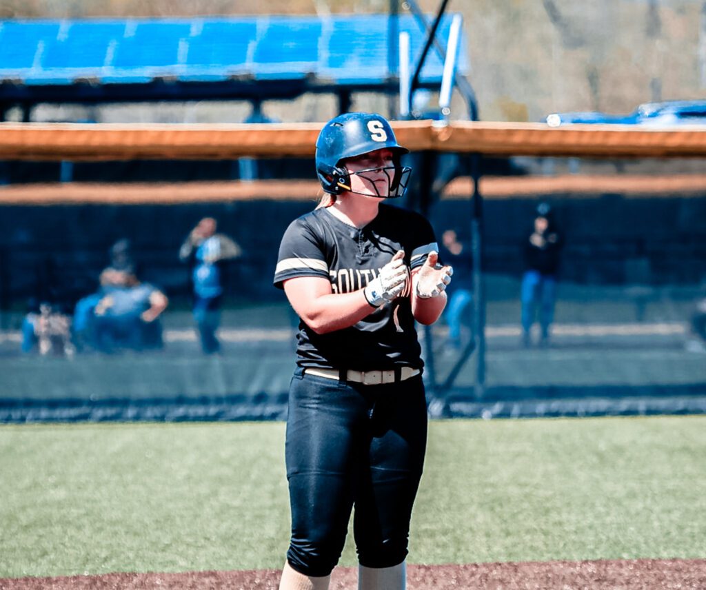 Emily Zellman went 2-for-3 with a home run in the opening round of the OCT at Adventure Crossing in Jackson. 4/18/26 Photo by Samantha Mayer - Emily Zellman