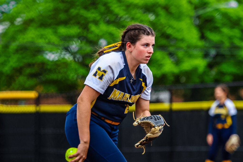 Emily Gaudio finished with 12 strikeouts against RBC. 4/28/26 Photo by Samantha Mayer - Emily Gaudio
