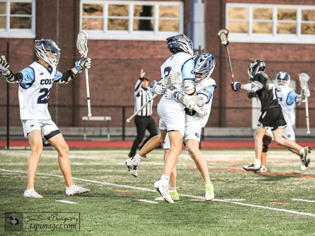 CBA Celebration - Shore Sports Insider CBA celebrates after defeating RFH, 13-12 (Photo: Tom Smith | tspsportsimages.com) - CBA Celebration