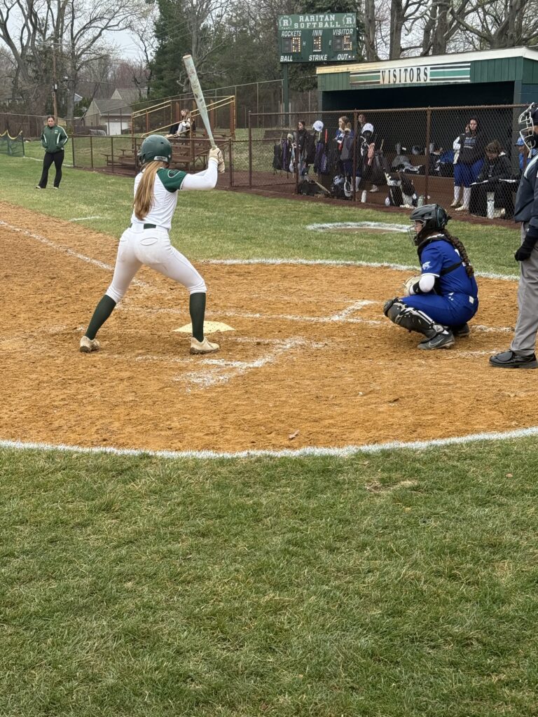 Natalie Clifford - Shore Sports Insider Natalie Clifford (catcher) hit a solo homerun for Holmdel in a 6-2 victory over Raritan. 4/2/26 Photo by Nick Lowe - Natalie Clifford