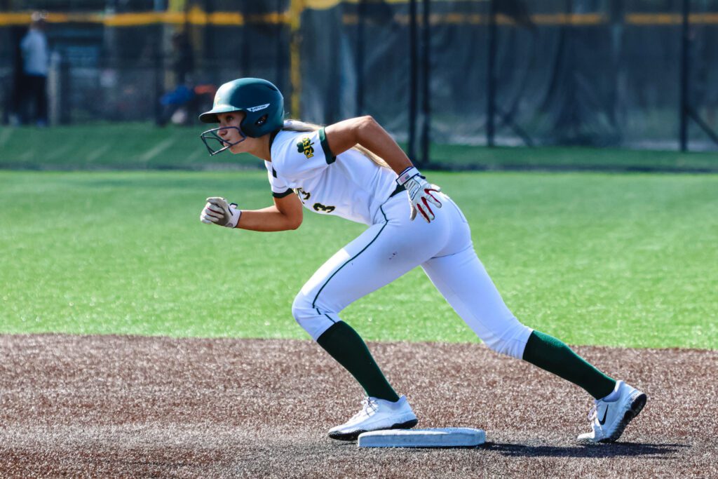 Grace Lombardi scored the game winning run against Allentown in the Shore vs CVC Challenge at Adventure Crossing. 4/18/26 Photo by Samantha Mayer - RBC Grace Lombardi1