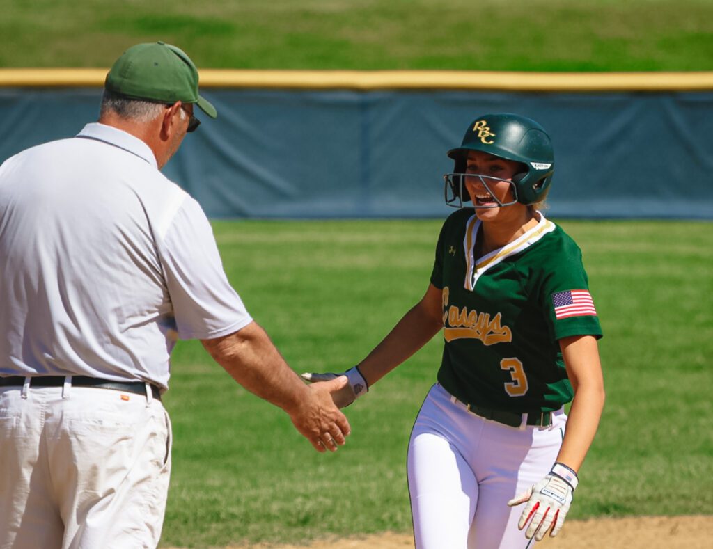 Grace Lombardi hit a 2-run home run to cut in the the Middletown South lead, 4-2, in the SCT Quarterfinal. 5/16/26 Photo by Samantha Mayer - Grace Lombardi