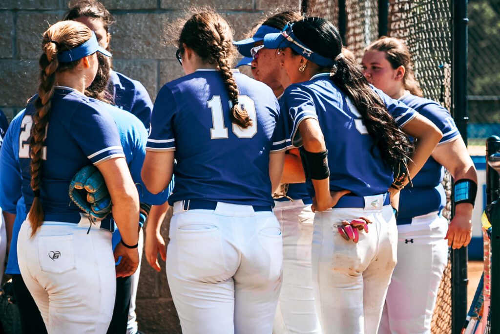 1G0A8794 - Shore Sports Insider Donovan players talking before they come to bat against Barnegat in the SCT Quarterfinal Round. 5/16/26 photo by Samantha Mayer - 1G0A8794